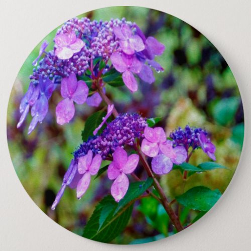 Purple Twist and Shout Hydrangea Flower Button
