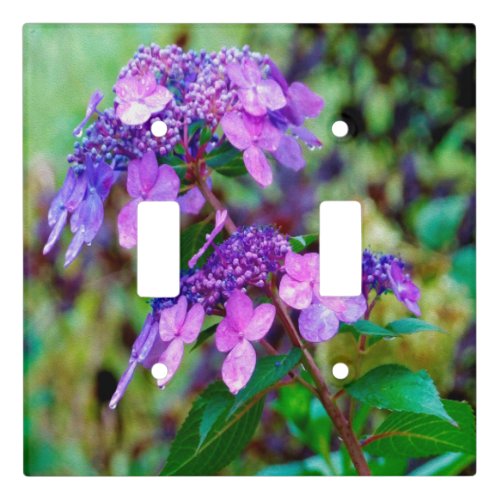 Purple Twist and Shout Hydrangea Flower Light Switch Cover