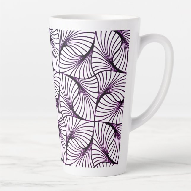 Purple Twist Large Latte Mug  17 oz (Right)