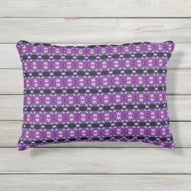 Purple Two Outdoor Pillow (Front)