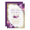 Purple Ultra Violet Floral Gold Glitter Wedding