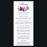 Purple Ultra Violet Floral Wedding Menu<br><div class="desc">Elegant Purple Ultra Violet Floral Wedding Menu - Violet Back</div>