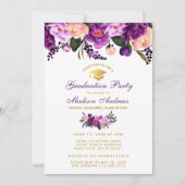 Purple Ultra Violet Graduation Party Invite PFB (Front)