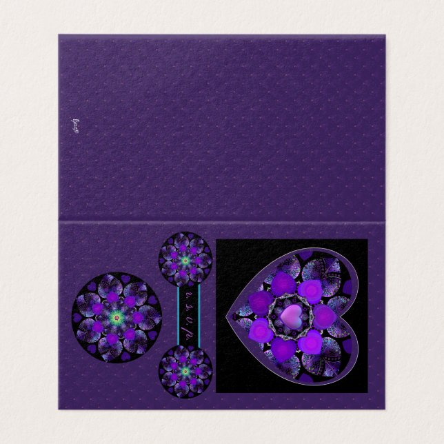 Purple umbrella & hearts .7 (Outside Unfolded)