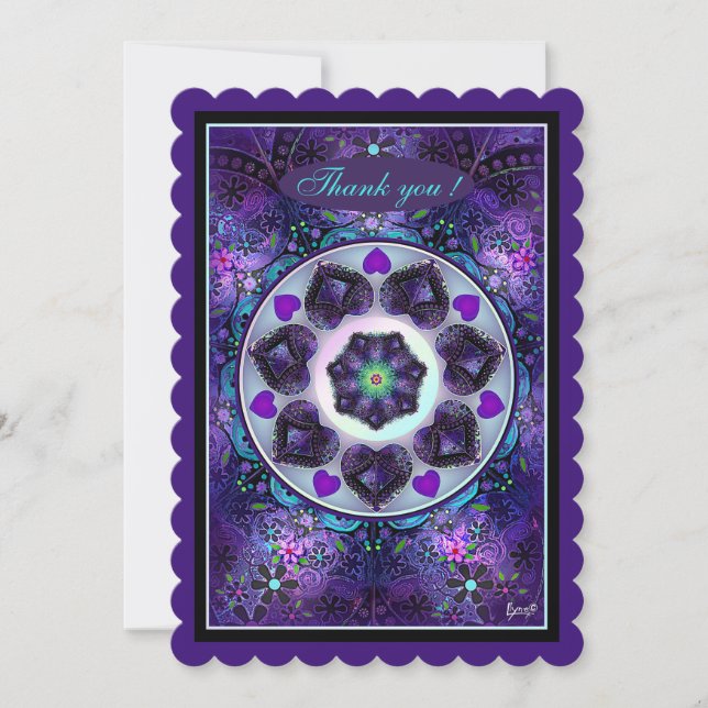 Purple umbrella & hearts .7 (Front)