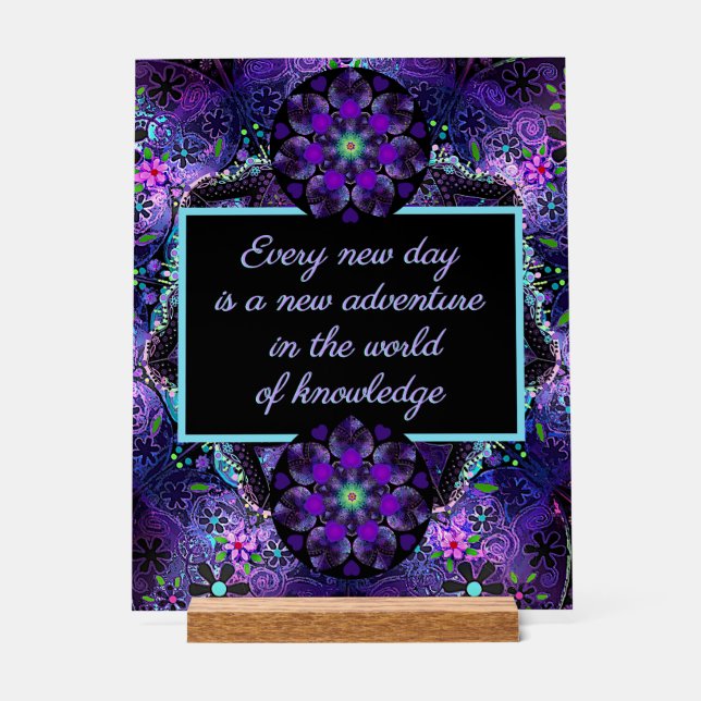 Purple umbrella & hearts .7 acrylic sign (Front)