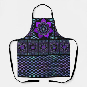 Purple umbrella & hearts .7 apron