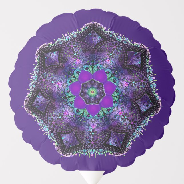 Purple umbrella & hearts .7 balloon (Front)