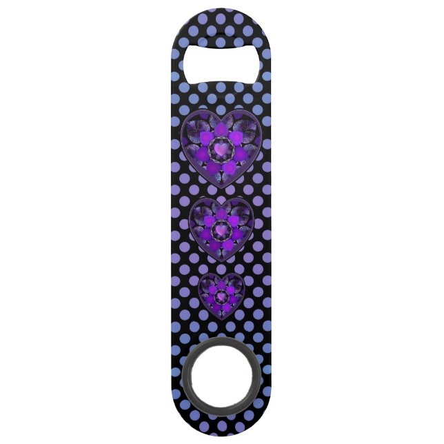 Purple umbrella & hearts .7 bar key (Back)
