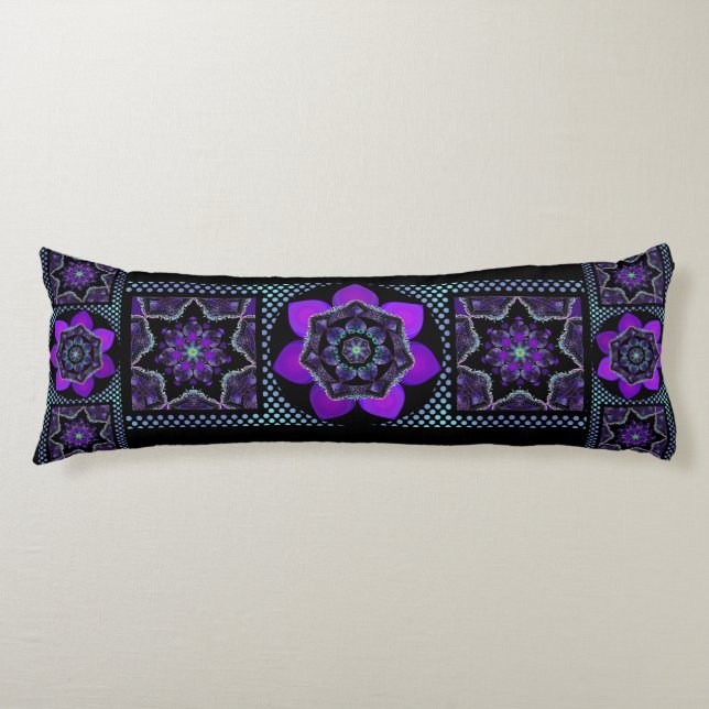Purple umbrella & hearts .7 body pillow (Front)