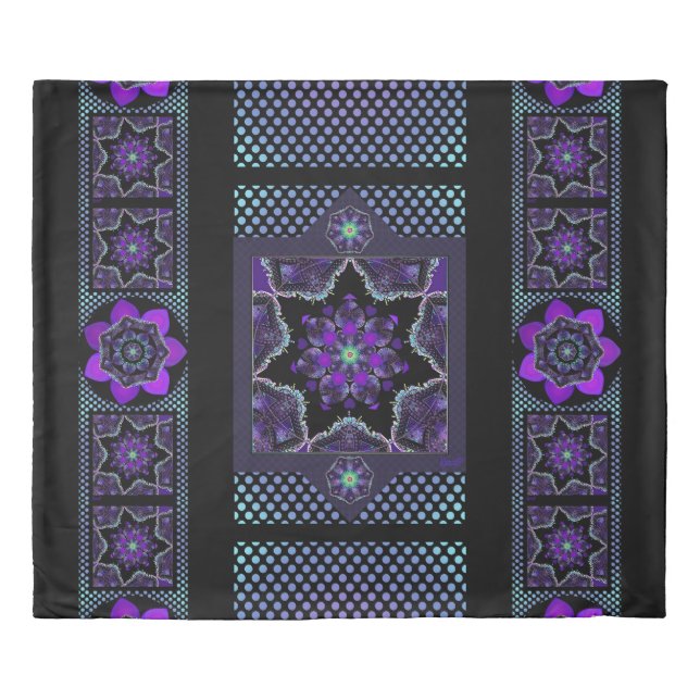 Purple umbrella & hearts .7 duvet cover (Front)