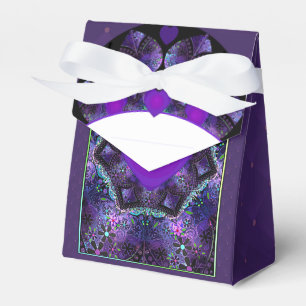 Purple umbrella & hearts .7 favor boxes