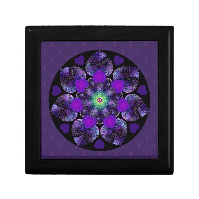 Purple umbrella & hearts .7 gift box (Front)