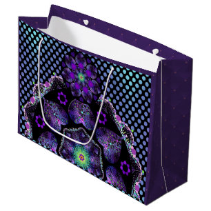 Purple umbrella & hearts .7 large gift bag