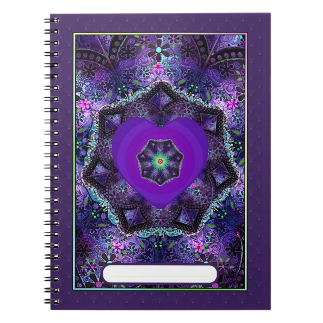 Purple umbrella & hearts .7 notebook (Front)