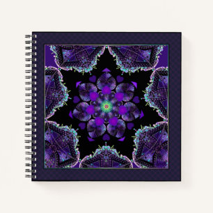 Purple umbrella & hearts .7 notebook