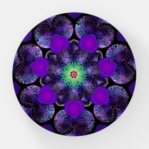 Purple umbrella & hearts .7 paperweight