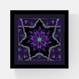 Purple umbrella & hearts .7 paperweight