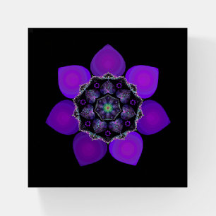 Purple umbrella & hearts .7 paperweight