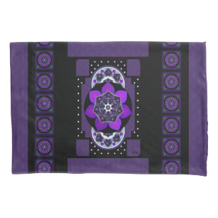 Purple umbrella & hearts .7 pillow case
