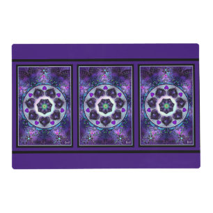 Purple umbrella & hearts .7 placemat