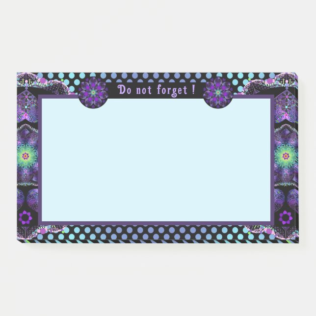 Purple umbrella & hearts .7 post-it notes (Front)