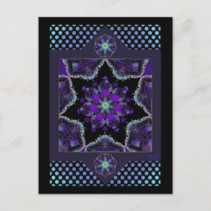 Purple umbrella & hearts.7 postcard
