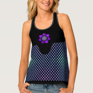 Purple umbrella & hearts .7 tank top