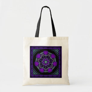 Purple umbrella & hearts .7 tote bag