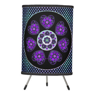 Purple umbrella & hearts .7 tripod lamp