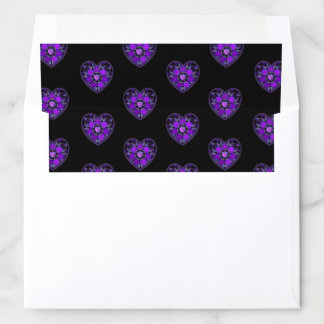 Purple umbrella & hearts .7 wrapping paper envelope liner