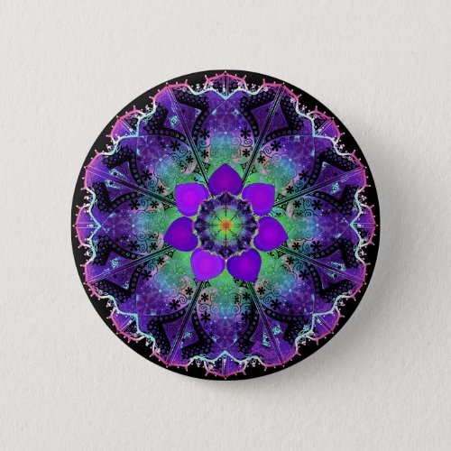 Purple umbrella  hearts button