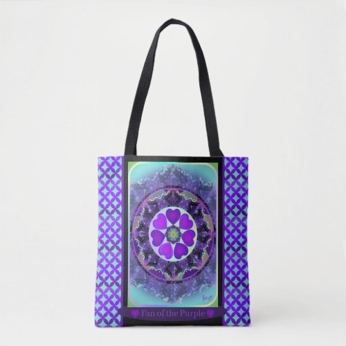 Purple Umbrella  Hearts Tote Bag