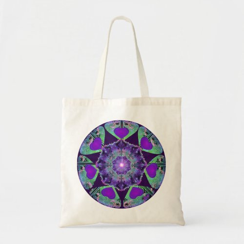 Purple Umbrella  Hearts Tote Bag