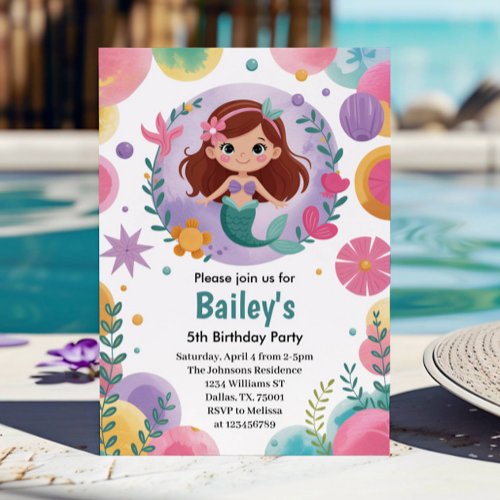 Purple Under The Sea Mermaid Birthday Party