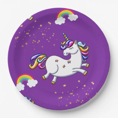 Purple Unicorn and Golden Stars