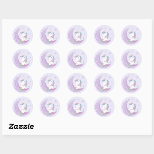 Purple Unicorn Classic Round Sticker Zazzle purple-unicorn-classic-round-sticker-zazzle