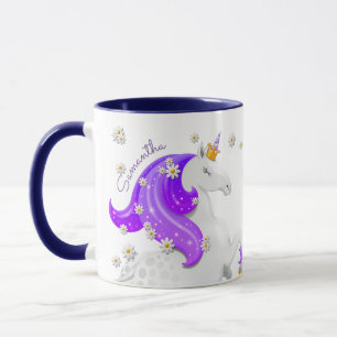 Purple Unicorn Crown and Sceptre Magical Mug