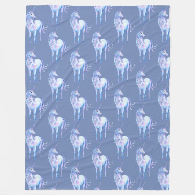 Purple Unicorn Dream Fleece Blanket (Front)
