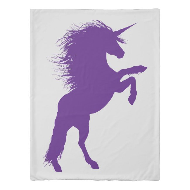 Purple Unicorn Duvet Cover