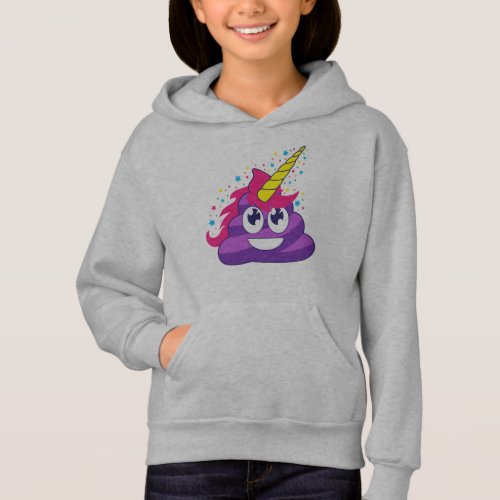 Purple Unicorn Emoji Poop Hoodie