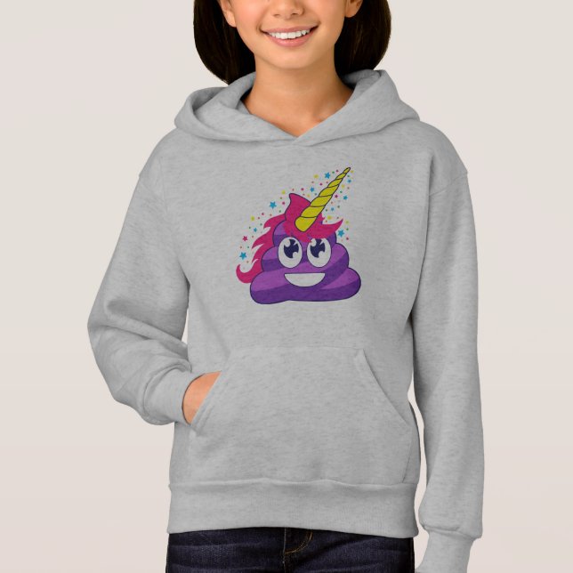 Purple Unicorn Emoji Poop Hoodie (Front)