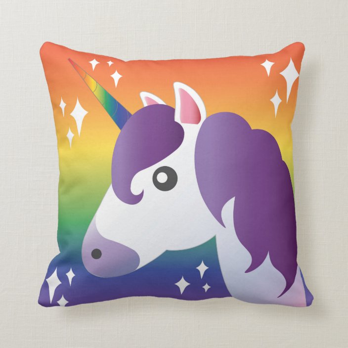 unicorn emoji pillow