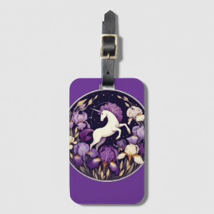 Purple Unicorn irises Unicorns Iris                Luggage Tag