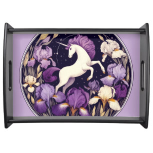 Purple Unicorn irises Unicorns Iris                Serving Tray