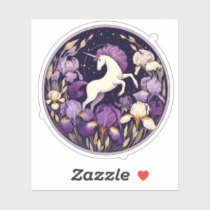 Purple Unicorn irises Unicorns Iris Sticker