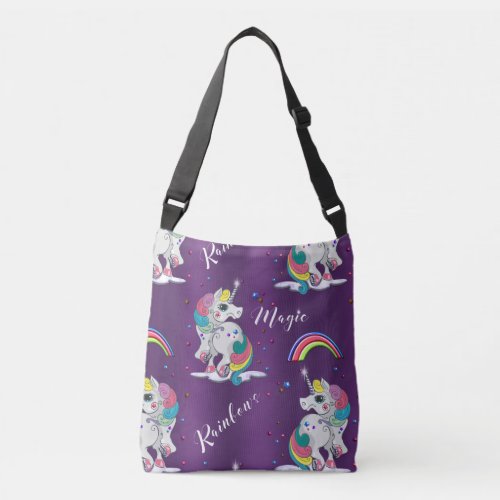 Purple Unicorn Magic Crossbody Bag