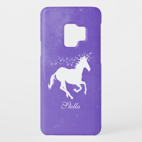 Purple Unicorn Personalized Case_Mate Samsung Galaxy S9 Case