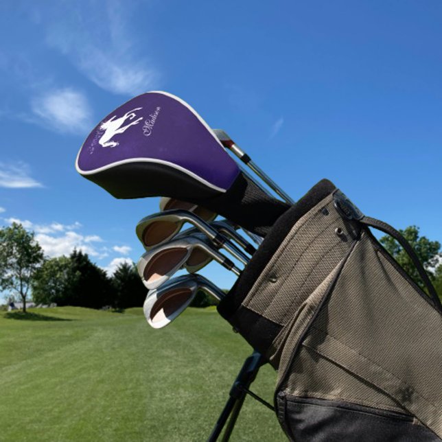 Purple Unicorn Personalized Golf Head Cover (Purple Unicorn Personalized Golf Head Cover)