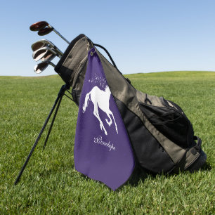 Purple Unicorn Personalized Golf Towel